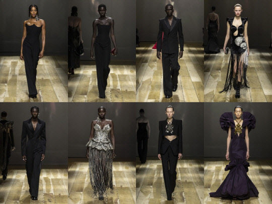 알렉산더 맥퀸(Alexander McQueen)이 최근 프랑스 파리에서 공개한 2023 가을·겨울 컬렉션 'Anatomy' 패션쇼 현장 모습. 알렉산더 맥퀸 제공